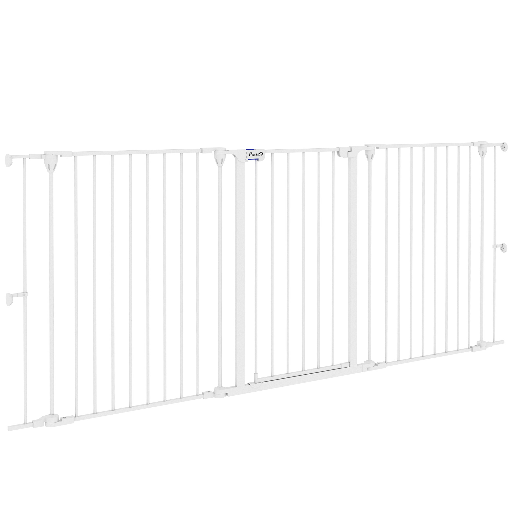i96fa01949565d72b.jpg Cancelletto per Cani Taglia Media a 3 Pannelli con Doppio Sistema di Blocco, 206x90cm, Bianco - immagine 1