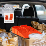 Set 2 Rampe per Auto in Plastica con Carico Massimo 5 Tonnellate, 91x30x21 cm, Arancione - immagine 6