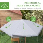 Recinto per Galline con Tetto e Porta Bloccabile in Acciaio per 10-15 Animali, 4x3,5x2,6m - immagine 4