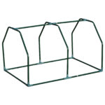 Mini Serra da Giardino e Balcone in Plastica PE e Acciaio con Chiusura a Zip, 99x71x60 cm - immagine 7