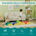 Set Costruzioni Morbide per Bambini con 5 Blocchi a Rettangolo e Trapezio, in PU e EPE, 48,3x19,1x48,3 cm, Multicolore - immagine 4