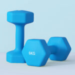 Set 2 Manubri Esagonali da 2x6kg in Metallo e Plastica con Impugnatura Antiscivolo, 22x10x10 cm, Azzurro - immagine 8