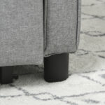 Poltrona Letto Singola Reclinabile su 3 Livelli con Cuscino Extra e 2 Tasche Laterali, 69x82x85cm, Grigio Chiaro | Aosom Italy - immagine 9