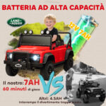 Macchina Elettrica per Bambini 3-5 Anni Land Rover Officiale 12V con Telecomando, Sospensioni, Luci LED, Rosso - immagine 5