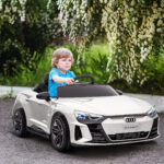 Auto Elettrica per Bambini 3-5 Anni con Telecomando, Sospensioni e Clacson, 103x58x41 cm, Bianca e Nero - immagine 2