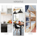 Tavolo Consolle a Ribalta con Vano Mensola, Tavolino da Salotto e Cucina, Tavolo a Ribalta, Pieghevole, Salvaspazio, Color Legno e Bianco, 118x80x72cm - immagine 7