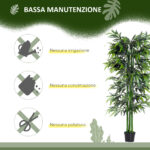 Pianta di Bambù Artificiale in Vaso da 180cm per Interni ed Esterni - immagine 6