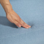Poltrona Relax Reclinabile con Poggiapiedi in Tessuto Effetto Lino, 69x85x1 cm, Azzurro - immagine 9
