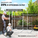 Casetta da Giardino in Resina con Pavimento, 2 Porte con Blocco, Finestra, 1,8x1,8m, Grigio - immagine 4
