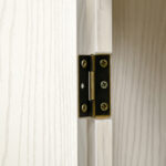 Credenza Cucina con 2 Armadietti e Cassetto in Stile Coloniale, 80x35x180cm Bianco - immagine 7