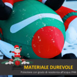Babbo Natale Gonfiabile su Aereo 160cm con Luci LED Integrate, Decorazione Natalizia da Esterno - immagine 6