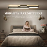 Lampada LED a Soffitto Dimmerabile 30-60K con Telecomando e Interruttore, 70x30 cm, Nero - immagine 5