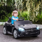 Macchina Elettrica per Bambini Licenza Mercedes SLC 3 con Telecomando, in PP e Metallo, 107x62,5x44 cm, Nero - immagine 2