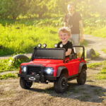 Macchina Elettrica per Bambini 3-5 Anni Land Rover Officiale 12V con Telecomando, Sospensioni, Luci LED, Rosso - immagine 2