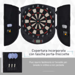 Bersaglio Freccette Elettronico per 8 Giocatori con 6 Freccette, Schermo LCD, 2 Porte e 26 Modalità di Gioco - immagine 5