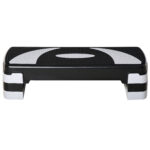 Stepper da Aerobica Regolabile in Altezza 10-15-20 cm Antiscivolo, Nero e Grigio
