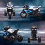 Moto per Bambini 18-60 Mesi Modello BMW HP4 con Fari, Musica e Pedali, in PP e Metallo, 82,5x42x54 cm, Blu - immagine 9