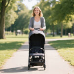 Passeggino per Bambini 0-3 Anni Pieghevole e Leggero con Schienale Regolabile, Capottina, Cestino, Grigio Scuro - immagine 8