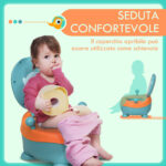 Vasino per Bambini da 6 Mesi a Forma di Alieno, Seduta Ergonomica, Schienale e Vaschetta Rimovibile, Blu - immagine 7