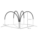 Set Agility Dog 4 Pezzi con 4 Picchetti e Borsa da Trasporto, 89x69x99 cm, Bianco e Nero - immagine 3