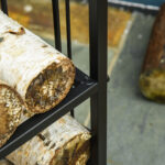 Portalegna per Camino a 2 Ripiani in Metallo con Paletta, Porta legna con Scopa, Attizzatoio e Pinza, 41,5x32,5x74,5 cm, Nero | Aosom Italy - immagine 9