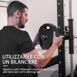 Kit Pesi con 2 Dischi da 10 kg e 2 Dischi da 5 kg in Polipropilene e Sabbia, 3 Fori Inclusi, Ø34x6 cm e Ø27x4,5 cm, Nero - immagine 5