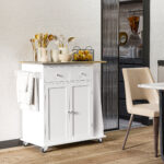 Carrello da Cucina Portaspezie a 3 Livelli e 4 Ruote in MDF e Truciolato, 89x45x89cm, Bianco - immagine 2