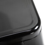 Set 4 Sgabelli da Bar in Metallo con Poggiapiedi per Interni ed Esterni, 43x43x76 cm, Nero - immagine 9