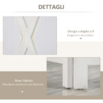 Paravento a 4 Ante per Interni, Divisorio in Legno per Camera e Ufficio, 182x170 cm, Bianco - immagine 6