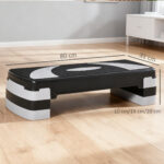 Stepper da Aerobica Regolabile in Altezza 10-15-20 cm Antiscivolo, Nero e Grigio - immagine 3