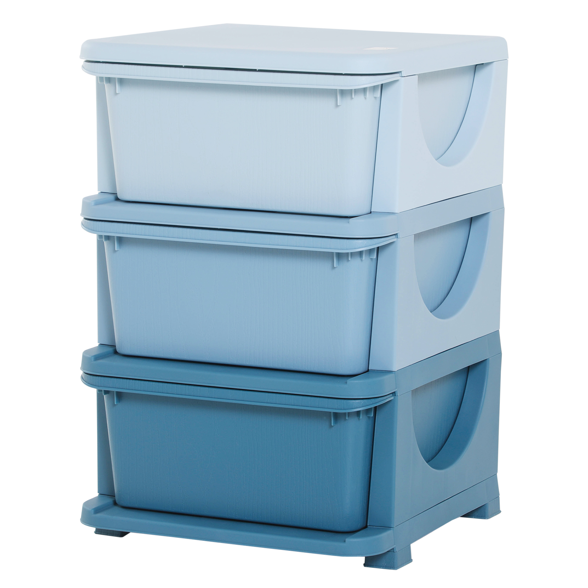 zA4752198ac1c1f25.jpg Cassettiera 6 Cassetti per Bambini 3-6 Anni con Bordi Arrotondati, Mobile Portagiochi in PP, 37x37x56,5cm, Blu - immagine 1