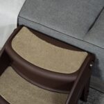 Scaletta per Cani Pieghevole con 3 Gradini Antiscivolo in PP, 49x38x38 cm, Marrone - immagine 8