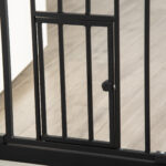Cancelletto per Cani Estensibile con Fissaggio a Pressione e Chiusura Automatica, 68x76,2 cm, Nero - immagine 9