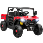 Macchina Elettrica Bambini 12V con Telecomando, Sospensioni, Bagagliaio e Musica, Età 3-8 Anni, Rosso