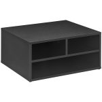 Mobile Porta Stampante da Ufficio con 3 Ripiani Aperti a 2 Livelli, 47x40x22.5 cm, Nero