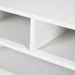 Mobile Porta Stampante da Ufficio con 3 Ripiani Aperti a 2 Livelli, 47x40x22.5 cm, Bianco - immagine 9